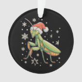 Mantis Kerstmuts Sneeuwvlokken Kerstmis Xmas Sneeu Ornament (voorkant)