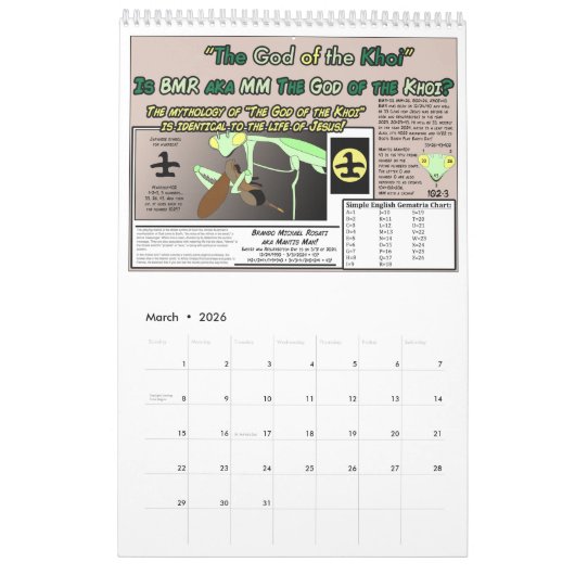 Mantis Man "De God van de Khoi"? Kalender (Mar 2026)