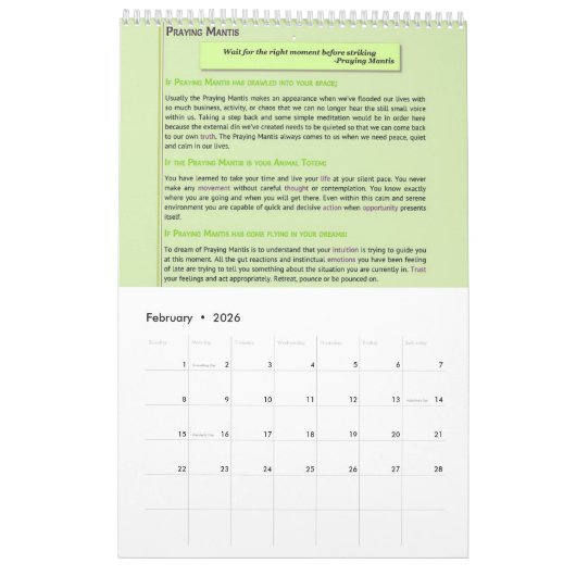 Mantis Man "De God van de Khoi"? Kalender (Feb 2026)