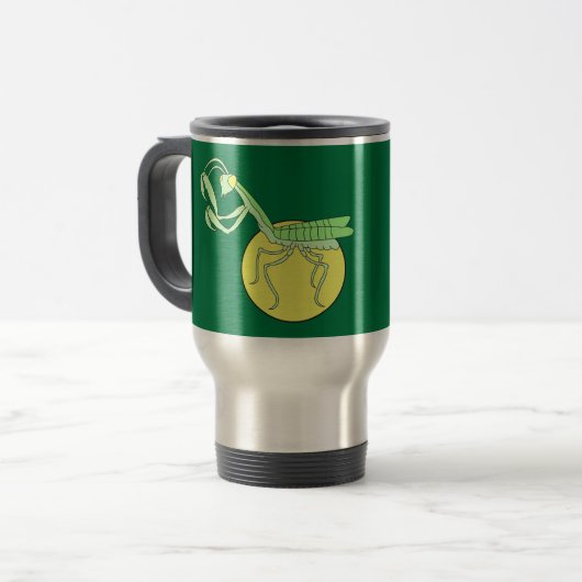 Mantis Man Symbool Travel Coffee Mug Reisbeker (Voorkant links)
