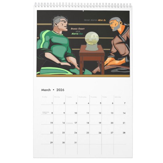 Mantis Man "Vrienden, familie en vijanden" Kalende Kalender (Mar 2026)