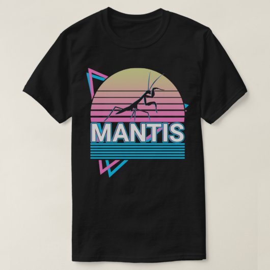 Mantis Praying Mantis Retro Gift T-shirt (Design voorkant)