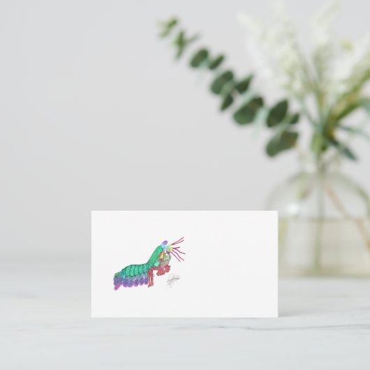 MANTIS SHRIMP VISITEKAARTJE (Staand voorkant)