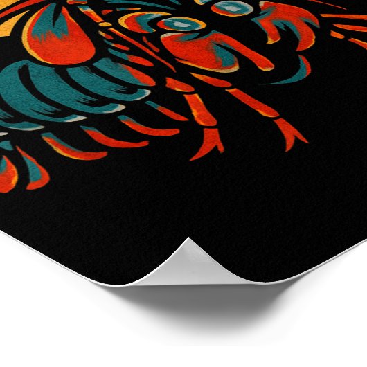 Mantis Shrimp W Punch Funny Ocean Animal  Poster (Hoek)