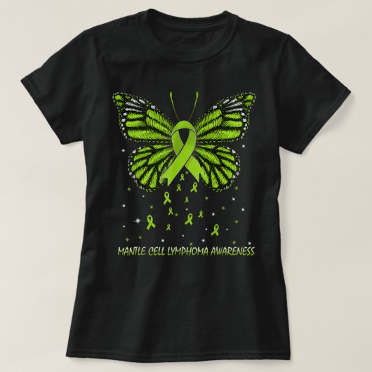 Mantle Cell Lymphoma Awareness Butterfly T-shirt (Design voorkant)