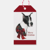 Mantle Great Dane Kerstmis Cadeaulabel (Achterkant)
