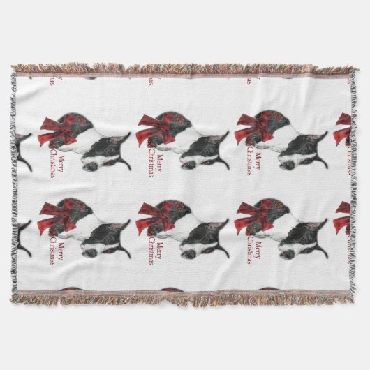 Mantle Great Dane Kerstmis Deken (Voorkant)