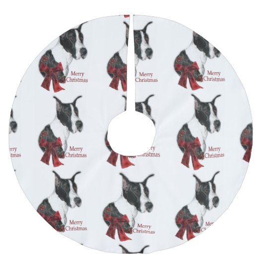 Mantle Great Dane Kerstmis Kerstboom Rok (Voorkant)