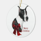 Mantle Great Dane-Ornament met kerstcadeaus Keramisch Ornament (Links)
