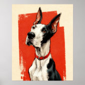 Mantle Great Dane Poster Print Wandkunst (Voorkant)