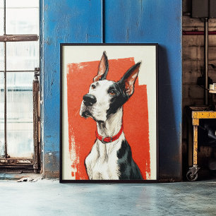 Mantle Great Dane Poster Print Wandkunst
