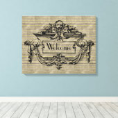  Mantle Welcome Canvas afdrukken (Insitu (Houten vloer))
