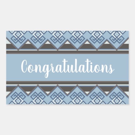 Manto Andino Azul Rechthoekige Sticker (Voorkant)