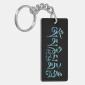Mantra Blue Waterverf Sleutelhanger (Voorkant Links)