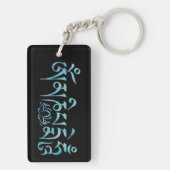 Mantra Blue Waterverf Sleutelhanger (achterkant)