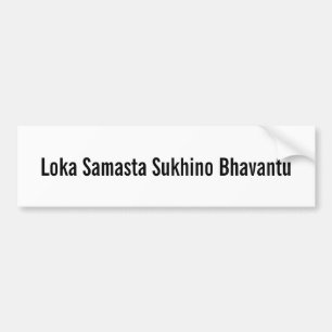 Mantra für den Weltfrieden Maak je eigen rug. Bumpersticker