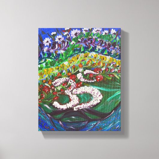 Mantra Garden - Om Canvas Schilderij (Voorkant)