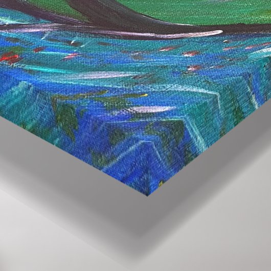 Mantra Garden - Om Canvas Schilderij (Hoek(Onderkant))