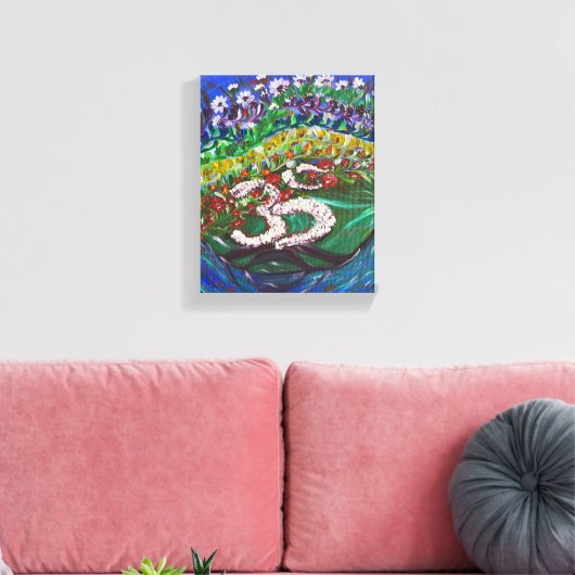 Mantra Garden - Om Canvas Schilderij (Insitu (Woonkamer))
