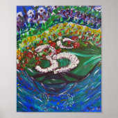 Mantra Garden - Om Canvas Schilderij Poster (Voorkant)