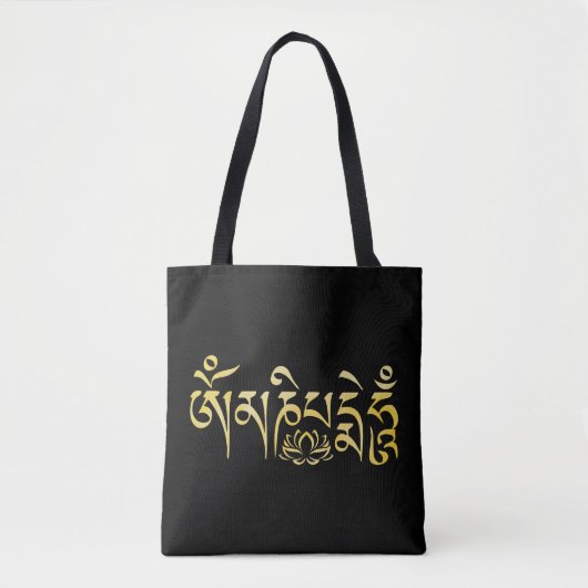 Mantra Gold Waterverf Tote Bag (Voorkant)