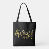 Mantra Gold Waterverf Tote Bag (Achterkant)