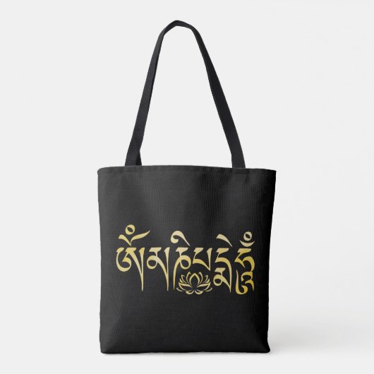 Mantra Gold Waterverf Tote Bag (Achterkant)