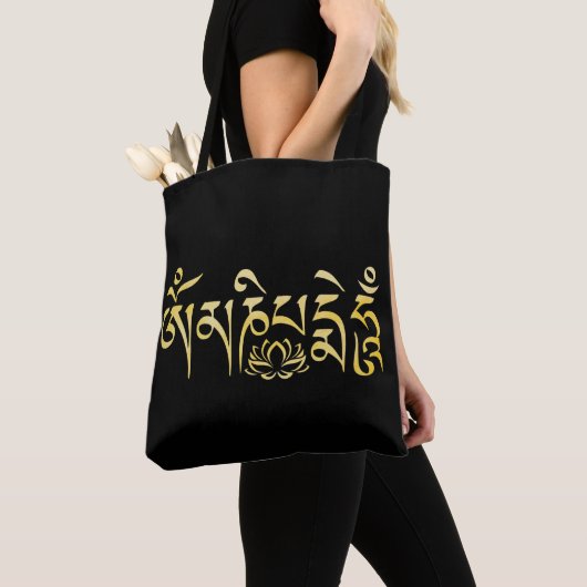 Mantra Gold Waterverf Tote Bag (Dichtbij)