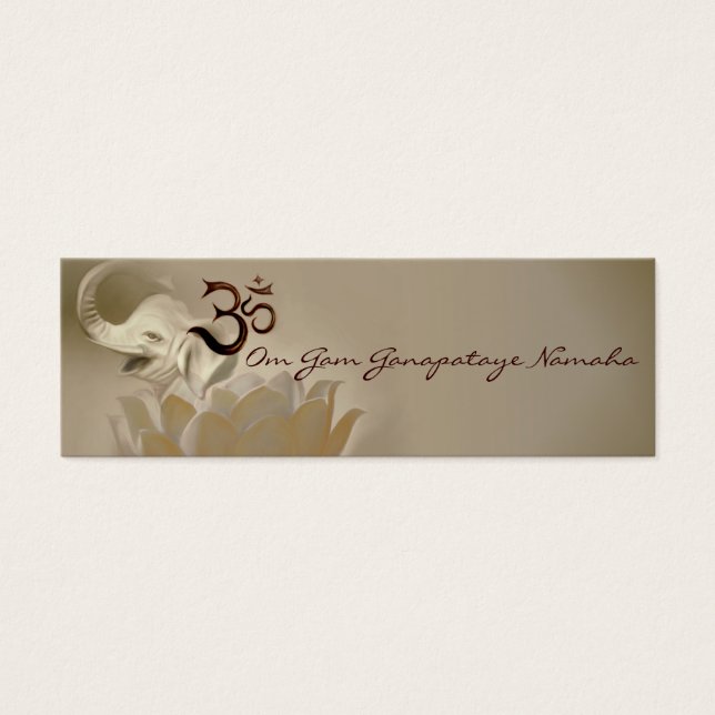 Mantra kaarten- Ganesh- Ganapataye Mini Visitekaartjes (Voorkant)