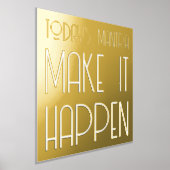 Mantra laat het gebeuren Quote Gold Folie Afdrukken (Laagn)