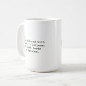 Mantra Mug with Portal_freedom Koffiemok (Voorkant links)