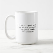 Mantra Mug with Portal_freedom Koffiemok (Links)