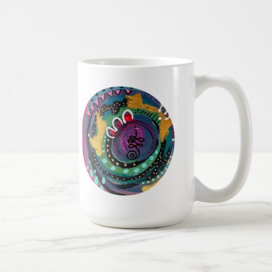 Mantra Mug with Portal_freedom Koffiemok (Rechts)