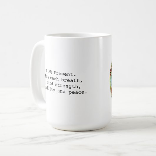 Mantra mug with prayer portal - Presence Koffiemok (Voorkant links)
