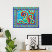 MANTRA: Om 108 keer de Heilige Achtergrond Poster (Thuiskantoor)
