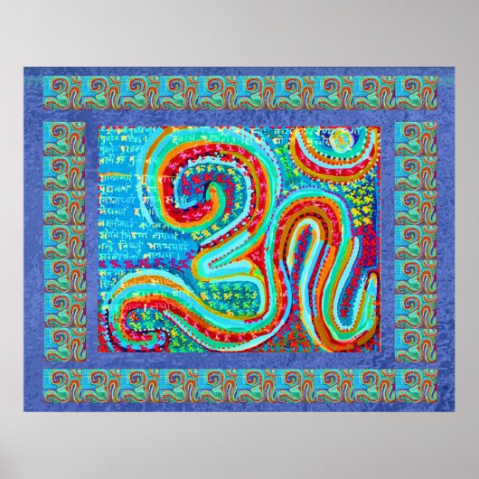 MANTRA: Om 108 keer de Heilige Achtergrond Poster (Voorkant)