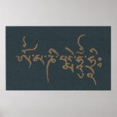 Mantra OM MANI PADME HUNG HRI Poster (Voorkant)