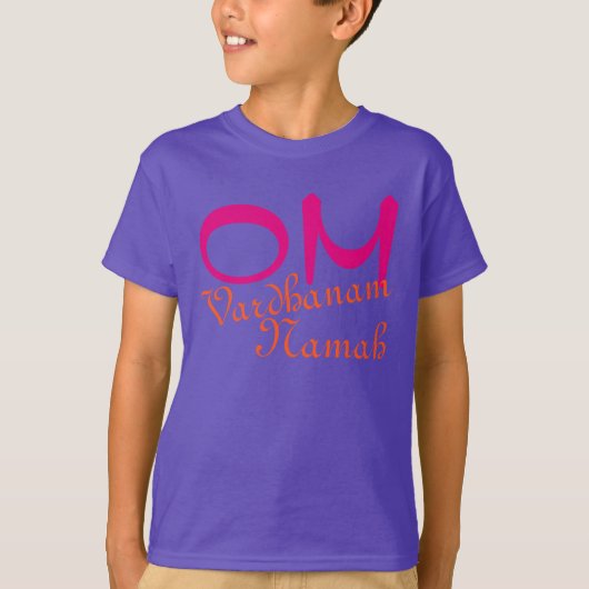 Mantra: OM Vardhanam Namah T-shirt (Voorkant)