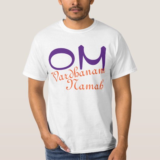 Mantra: OM Vardhanam Namah T-shirt (Voorkant)