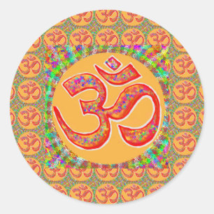 Mantra OmMantra : Perfecte Ware Heilige RobeKleur Ronde Sticker