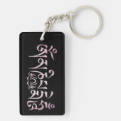 Mantra roze Waterverf Sleutelhanger (achterkant)