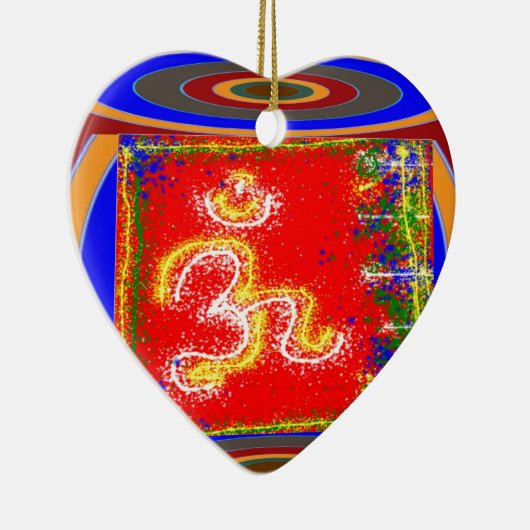 MANTRA Shakti: Passion Dedication Power Peace Keramisch Ornament (Rechts)