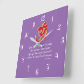 Mantra van Gayatri Vierkante Klok (Hoek)