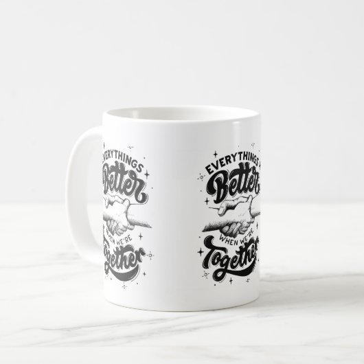 Mantra van mok: samen beter koffiemok (Voorkant links)