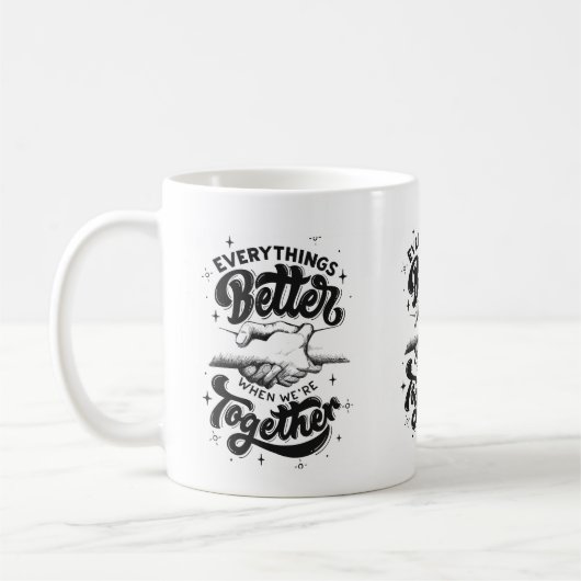 Mantra van mok: samen beter koffiemok (Links)