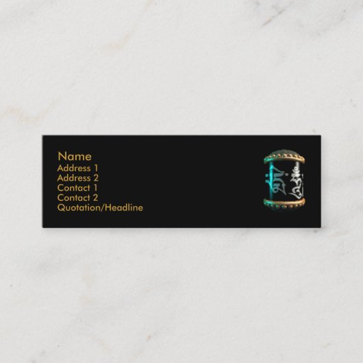 Mantra Visitekaartje (Voorkant)