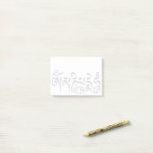 Mantra Zwart Script Post-it® Notes (Op bureau)
