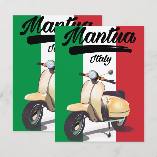 Mantua Italië reisposter (Voorkant / Achterkant)
