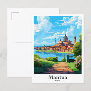 Mantua Italië Travel Portret Illustratie Briefkaart