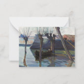 Mantua-Landschap met Boats door Mario Lomini Notitiekaartje (Voorkant)